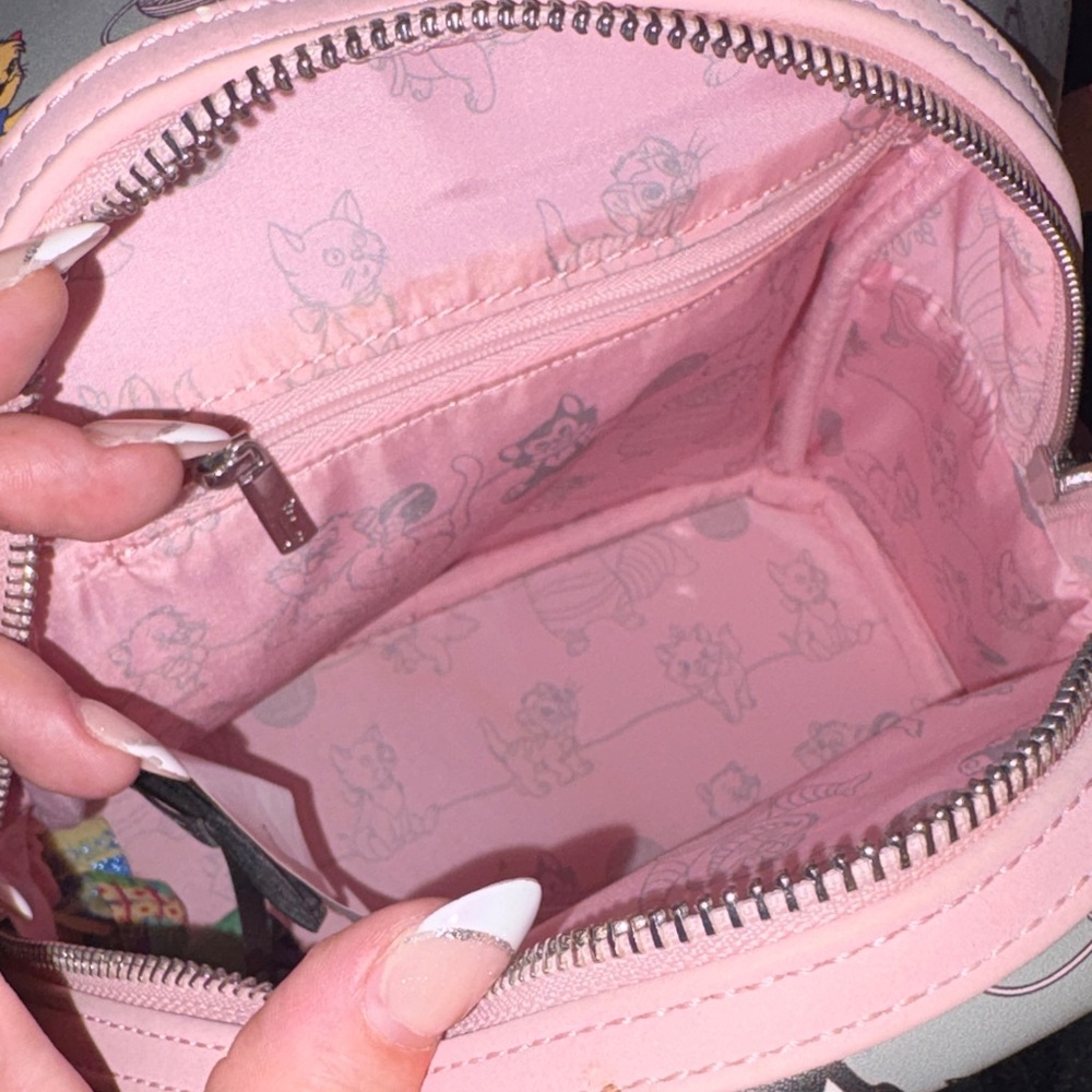 Disney x Loungefly Gray Pastel Animal Print Mini Backpack - Picture 3 of 3